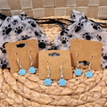 Baby Blue Paw Print Earrings